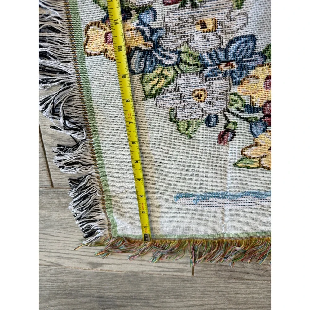 Tapestry Throw Blanket Baby Stork Poem Newborn 38x50 Footprints Precious Gift